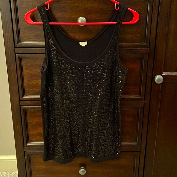 J Crew Sequin tank top - Picture 1 of 7
